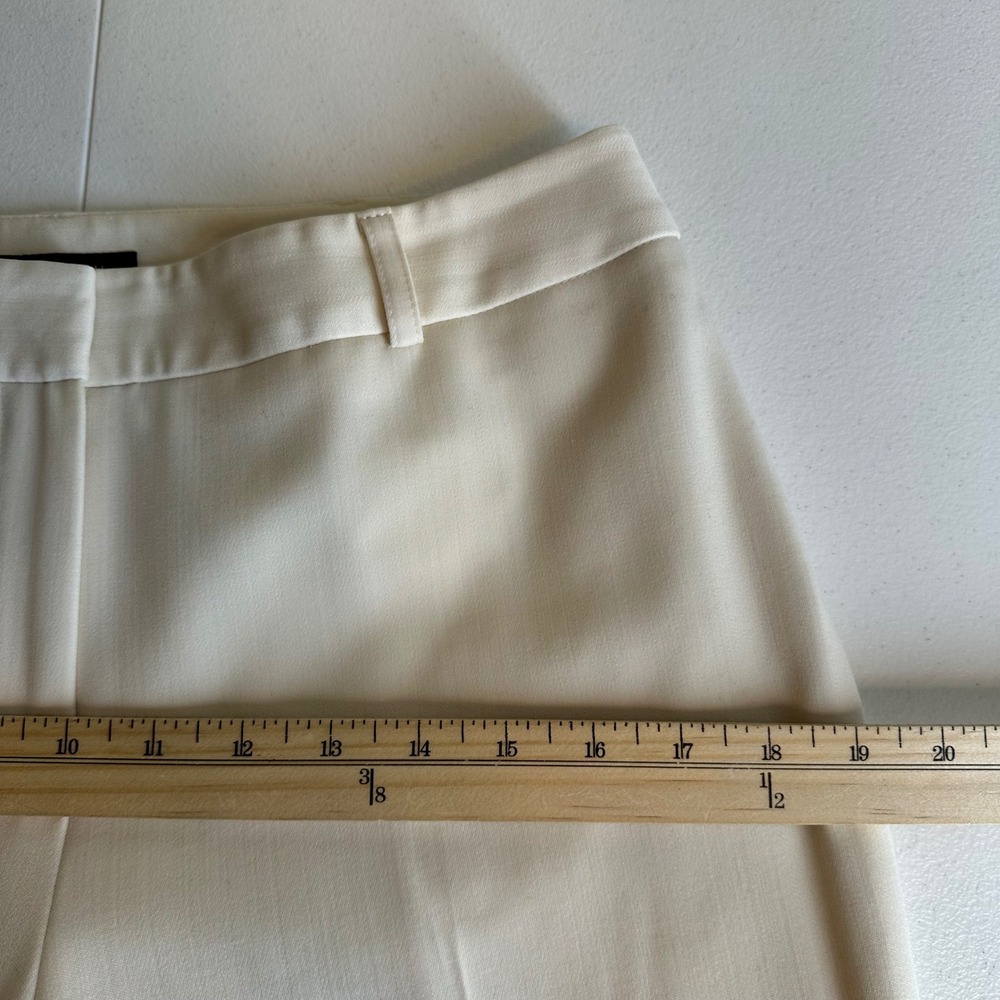 Jones New York Collection Wool Blend Stretch Ivory Trouser Pants Size 6 - Picture 9 of 12